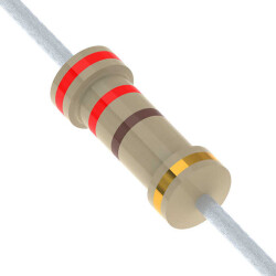 220 Ohms ±5% 0.25W, 1/4W Through Hole Resistor Axial Automotive AEC-Q200 Carbon Film - YAGEO