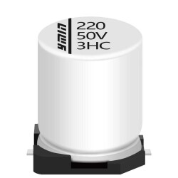 220 µF 50 V Aluminum Electrolytic Capacitors Radial, Can - SMD 2000 Hrs @ 105°C - Ymin