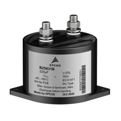 220 µF Film Capacitor 700V Polypropylene (PP), Metallized Radial, Can - EPCOS - TDK Electronics