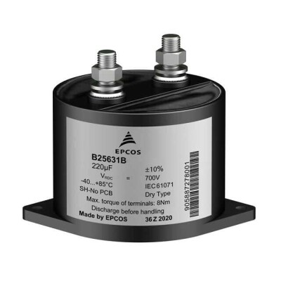 220 µF Film Capacitor 700V Polypropylene (PP), Metallized Radial, Can - 1