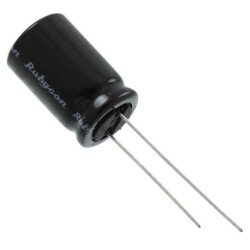 2200 µF 16 V Aluminum Electrolytic Capacitors Radial, Can 10000 Hrs @ 105°C - Rubycon