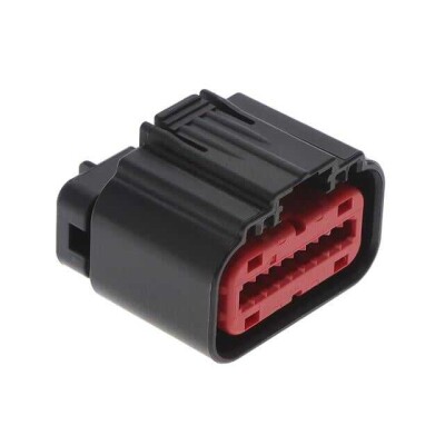18 Rectangular Connectors - Housings Plug Black 0.100