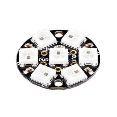 Addressable Lighting Neopixel Jewel 7 LED Module Serial (Shift Register) Red, Green, Blue (RGB) 23.00mm Dia - 1