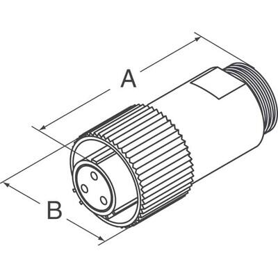 24 Position Circular Connector Plug, Male Pins Solder Cup - 2