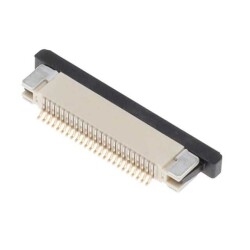 24 Position FFC, FPC Connector Contacts, Bottom 0.020