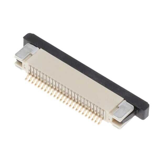 24 Position FFC, FPC Connector Contacts, Bottom 0.020" (0.50mm) Surface Mount, Right Angle