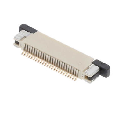 24 Position FFC, FPC Connector Contacts, Top 0.020