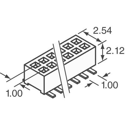 24 Position Receptacle Connector 0.039