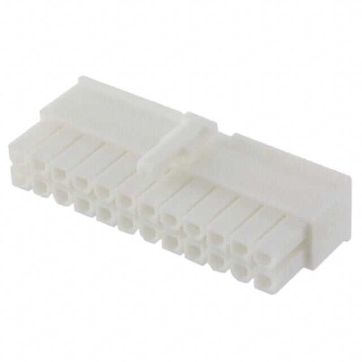 24 Rectangular Connectors - Housings Receptacle Natural 0.165