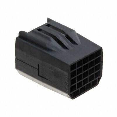 24 Rectangular Connectors - Housings Plug Black 0.087