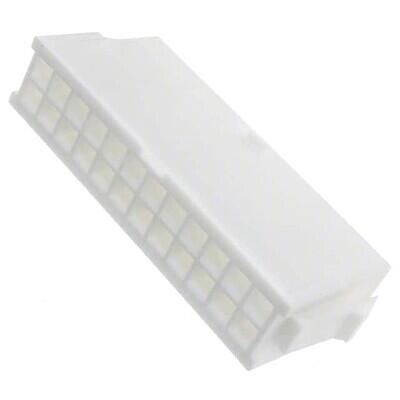 24 Rectangular Connectors - Housings Plug Natural 0.165