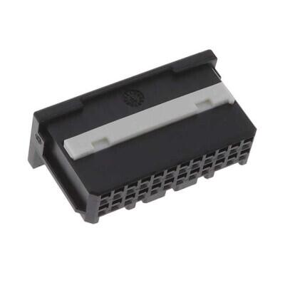 24 Rectangular Connectors - Housings Receptacle Black 0.079