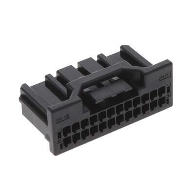 24 Rectangular Connectors - Housings Receptacle Black 0.079