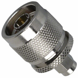Adapter Coaxial Connector SMA Plug, Male Pin To N Plug, Male Pin 50 Ohms - 1