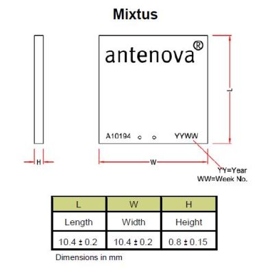 2.4/5 GHz Mixtus, Dual Band SMD Antenna - 3