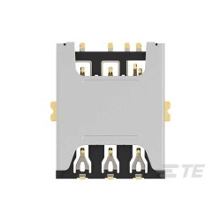 8 (6 + 2) Position Card Connector NANO SIM Surface Mount, Right Angle Gold - 3