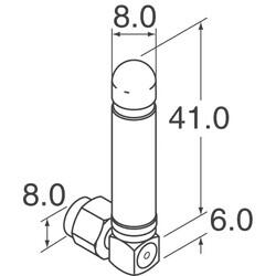 2.4GHz Bluetooth, Wi-Fi Right Angle RF Antenna 1.6dBi - 2