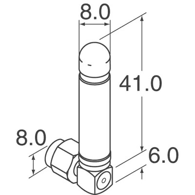 2.4GHz Bluetooth, Wi-Fi Right Angle RF Antenna 1.6dBi - 2