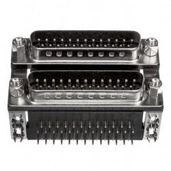 25, 25 Position D-Sub - Stacked Plug, Male Pins Connector - NorComp Inc.
