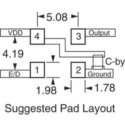 25 MHz XO (Standard) HCMOS Oscillator 5V Enable/Disable 4-SMD, No Lead - Connor Winfield (1)