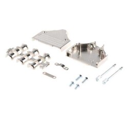 25 Position Two Piece Backshell Connector Silver 180° Shielded - MH Connectors