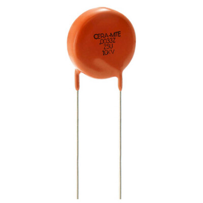 2500 pF -20%, +80% 10000V (10kV) Ceramic Capacitor Z5U Radial, Disc - 1