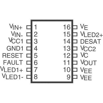 2.5A Gate Driver Optical Coupling 5000Vrms 1 Channel 16-SO - 2