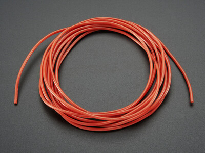26 AWG Hook-Up Wire Red 600V 6.56' (2.00m) - 1