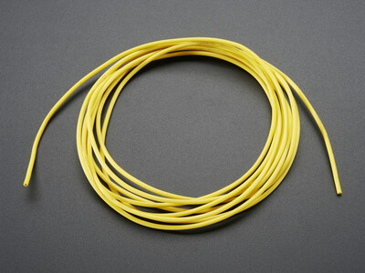26 AWG Hook-Up Wire Yellow 600V 6.56' (2.00m) - 1