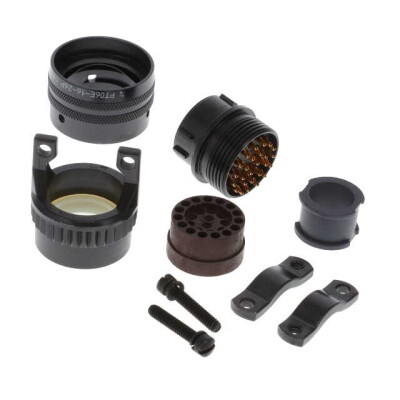 26 Position Circular Connector Plug, Male Pins Solder Cup - 1