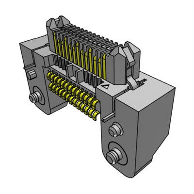 26 Position Connector Differential Pair Array, Male Surface Mount, Right Angle Gold - 2