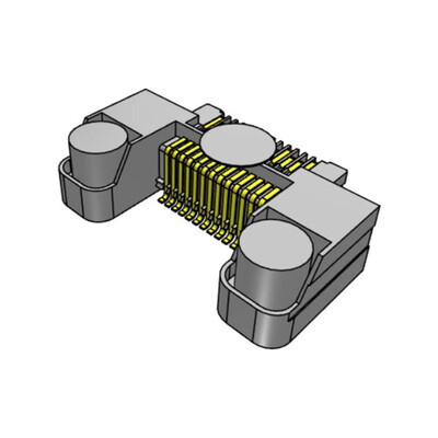 26 Position Connector Differential Pair Array, Male Surface Mount, Right Angle Gold - 1