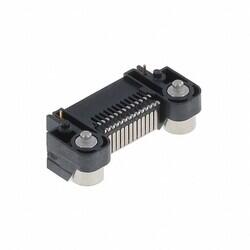 26 Position Connector Socket, Outer Shroud Contacts Surface Mount, Right Angle Gold - Samtec Inc.