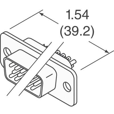 26 Position D-Sub, High Density Plug, Male Pins Connector - 2