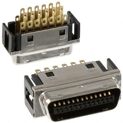 26 Position Plug Connector Miniature High Density (HD) Free Hanging (In-Line) Solder Eyelet(s) - 1