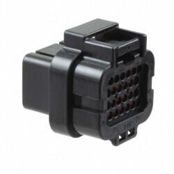 26 Rectangular Connectors - Housings Plug Black 0.118
