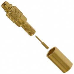 MMCX Connector Plug, Male Pin 50 Ohms Free Hanging (In-Line) Solder - Amphenol RF