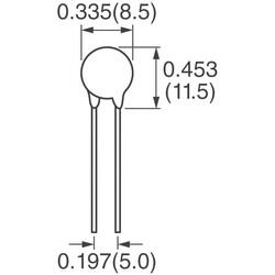 270V 1.75kA Varistor 1 Circuit Through Hole Disc 8.5mm - 2