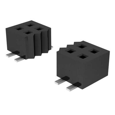 28 Position Receptacle, Bottom Entry Connector Surface Mount - 1