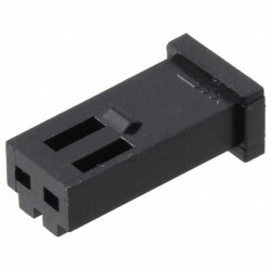 2 Rectangular Connectors - Housings Receptacle Black 0.100