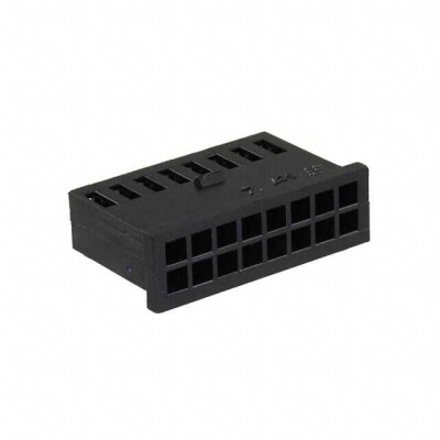 16 Rectangular Connectors - Housings Receptacle Black 0.100