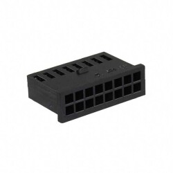 16 Rectangular Connectors - Housings Receptacle Black 0.100
