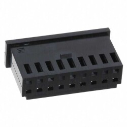 18 Rectangular Connectors - Housings Receptacle Black 0.100