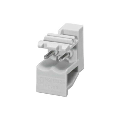 2 Position Terminal Block Header, Male Pins, Shrouded (2 Side) 0.197