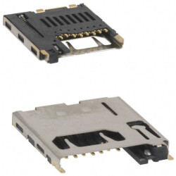 8 Position Card Connector Secure Digital - microSD™ Surface Mount, Right Angle Gold - 3M