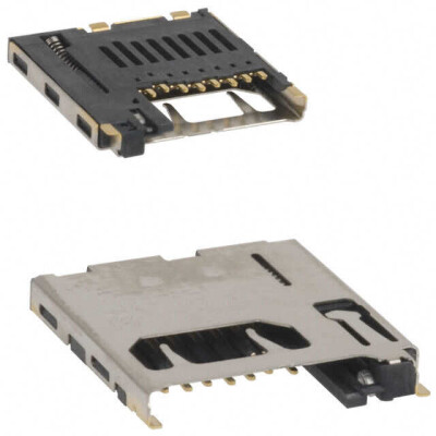 8 Position Card Connector Secure Digital - microSD™ Surface Mount, Right Angle Gold - 1