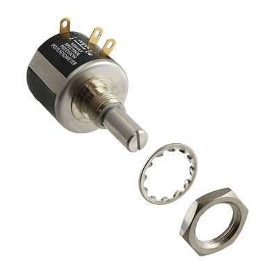 2k Ohm 1 Gang Linear Panel Mount Potentiometer None 10 Kierros Wirewound 2W Solder Lug - 1
