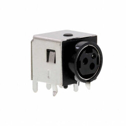 3 (1 + 2 Power) Position Circular Connector Jack, Female Sockets Solder - Kycon, Inc. (1)