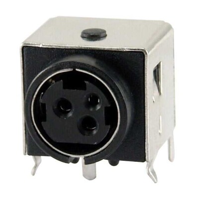 3 (1 + 2 Power) Position Circular Connector Jack, Female Sockets Solder - 1