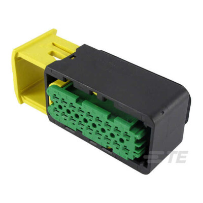 18 Position Rectangular Housing Connector Receptacle Green 0.157